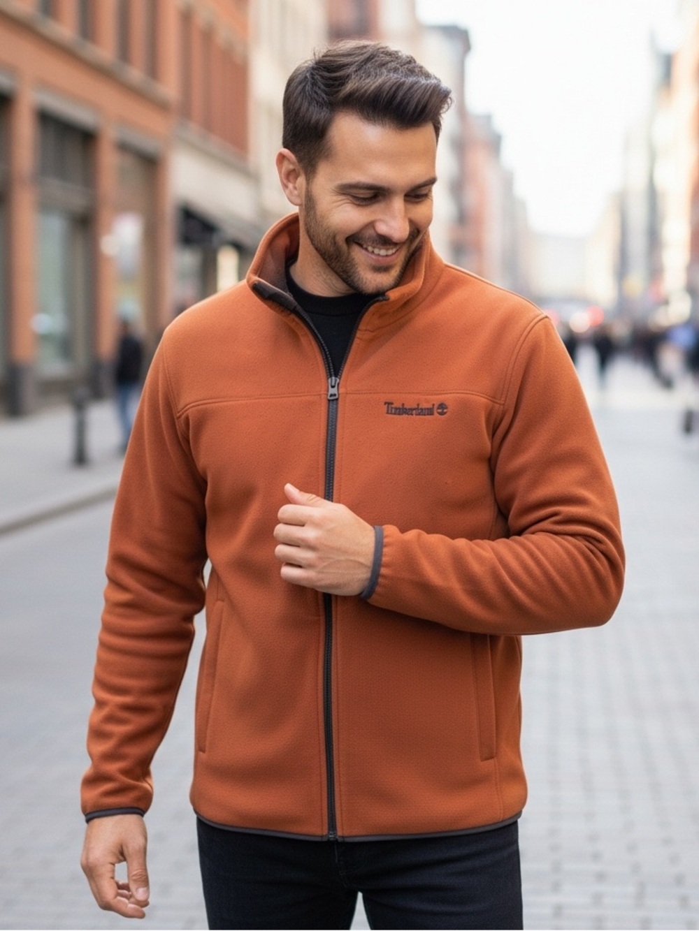 timberland sweater men L Orange